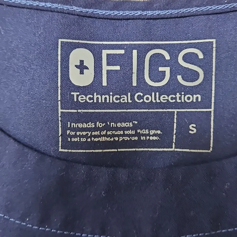 Figs Womens Technical Collection Navy Blue Rama Crewneck Size S Medical Clean